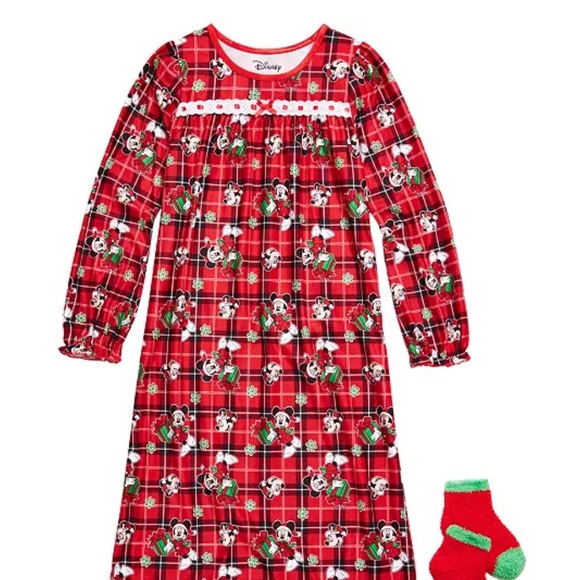 Minnie Mouse Nightgown & Matching Socks Set - Picture 1 of 6